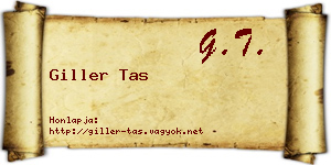 Giller Tas névjegykártya